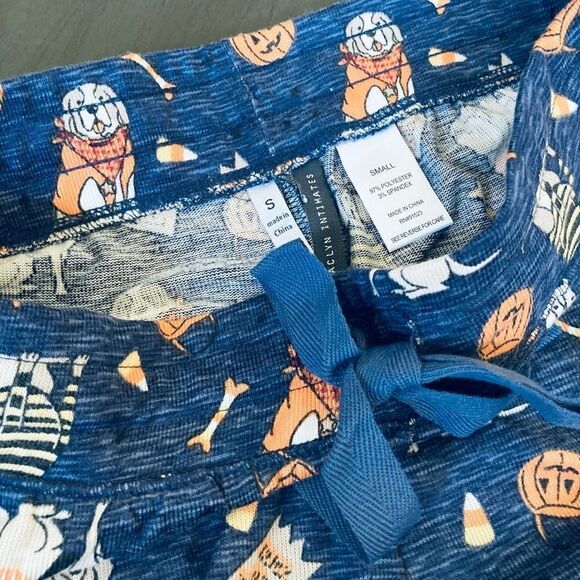 Halloween Dogs Fall Dog Print Jaclyn Intimates Soft Jogger PJ Pants - Picture 4 of 4